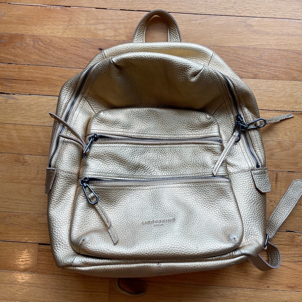 Liebeskind Saku Gold Leather Backpack